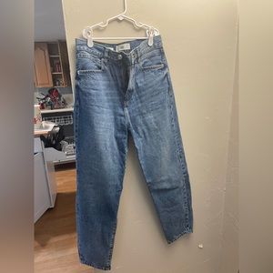 Mango Rachel High Rise Straight Leg Blue Jeans